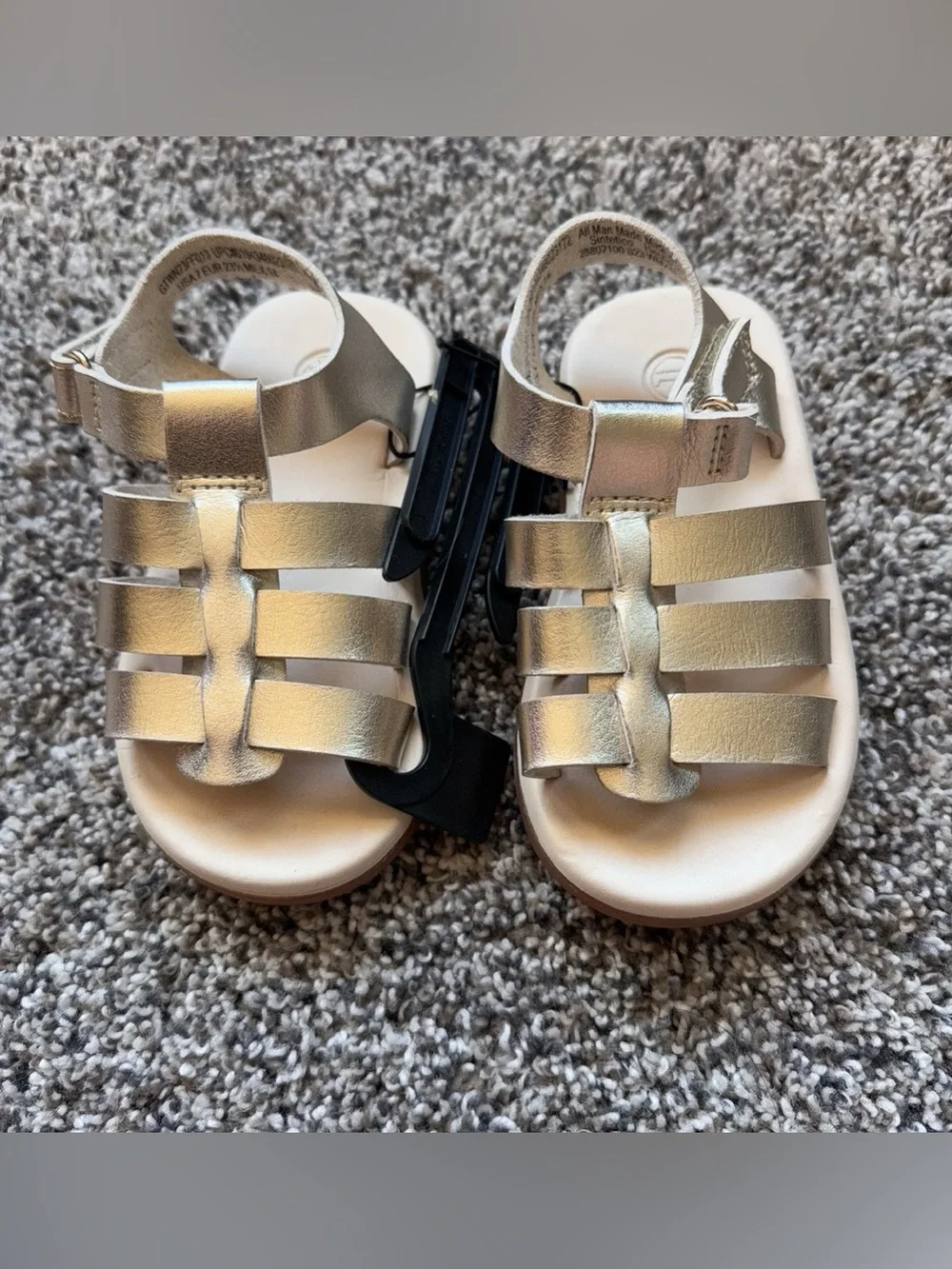 NEW Kids Metallic Gold Strappy Sandals